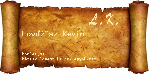 Lovász Kevin névjegykártya